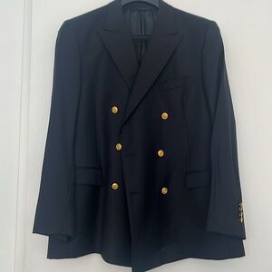 Brooks Brothers - Saxxon Classic Fit Wool Double-Breasted 1818 Blazer - Navy
